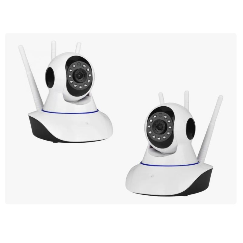 GENERICO - Combo 2 Camaras 3 Antenas Robotica Wifi Ip Fhd Giratoria 360