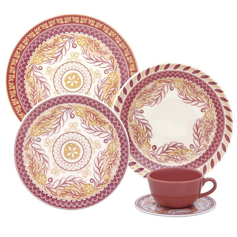 OXFORD - VAJILLA CERAMICA 20 PZAS 4 PTOS ETNA
