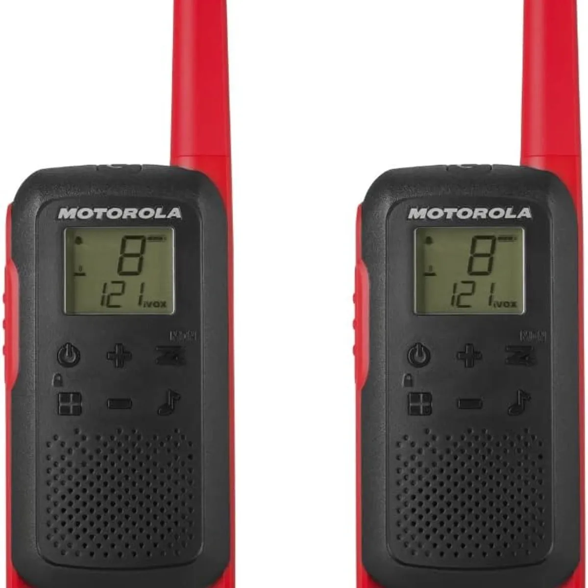 MOTOROLA - 2 Radios Motorola T210tp 22 Ch Vox Bandas De Frecuencia Gmrs/frs Negro