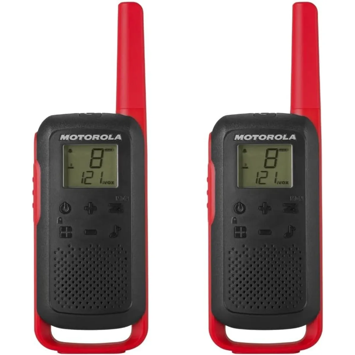 MOTOROLA - 2 Radios Motorola T210tp 22 Ch Vox Bandas De Frecuencia Gmrs/frs Negro