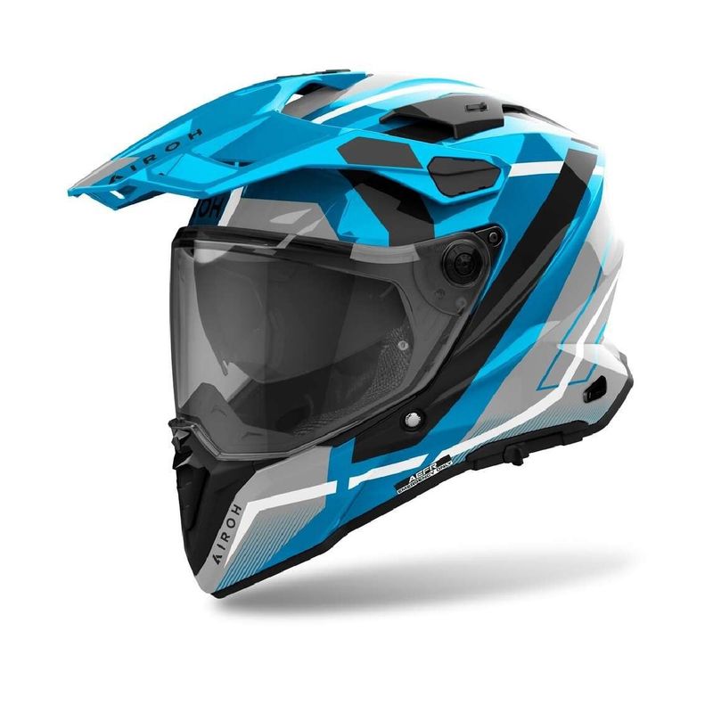 AIROH - AIROH COMMANDER 2 MAVICK CERULEAN AZUL BRILLO TALLA S