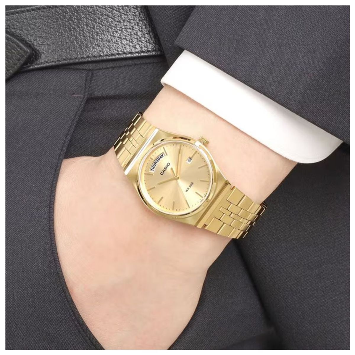 CASIO - Reloj Casio Modelo MTP-B146G-9A Diseño Elegante