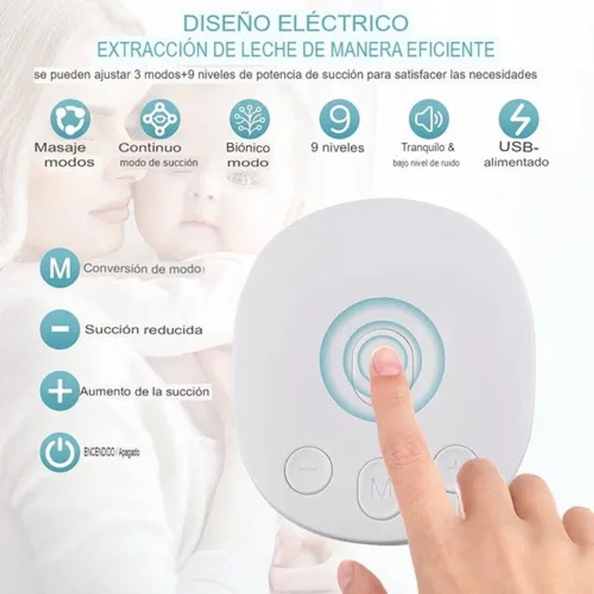 GENERICO - Extractor De Leche Materna Eléctrico Doble Marca Zimeitu