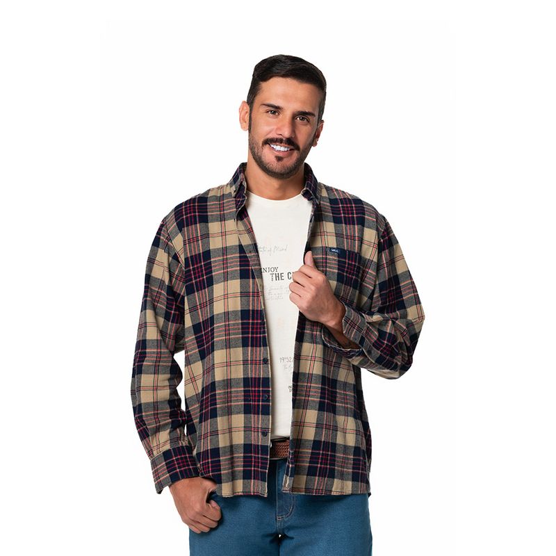 LEC LEE - Camisa Le?adora Hombre Lec Lee Kaki