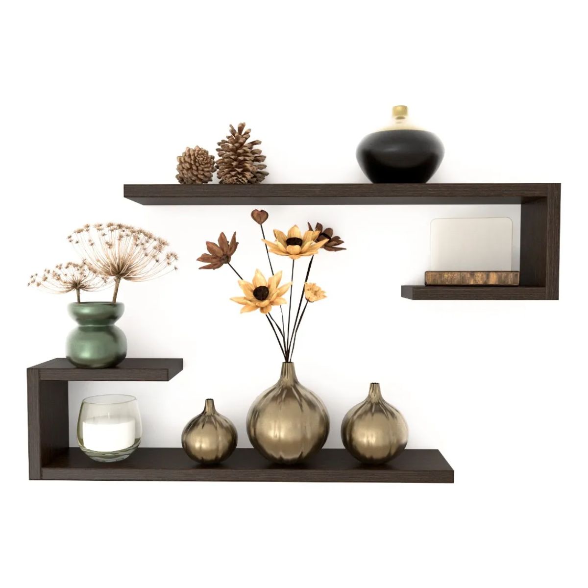 GENERICO - Super Promo!! Set 2 Repisas Flotantes C - Decoración Moderna