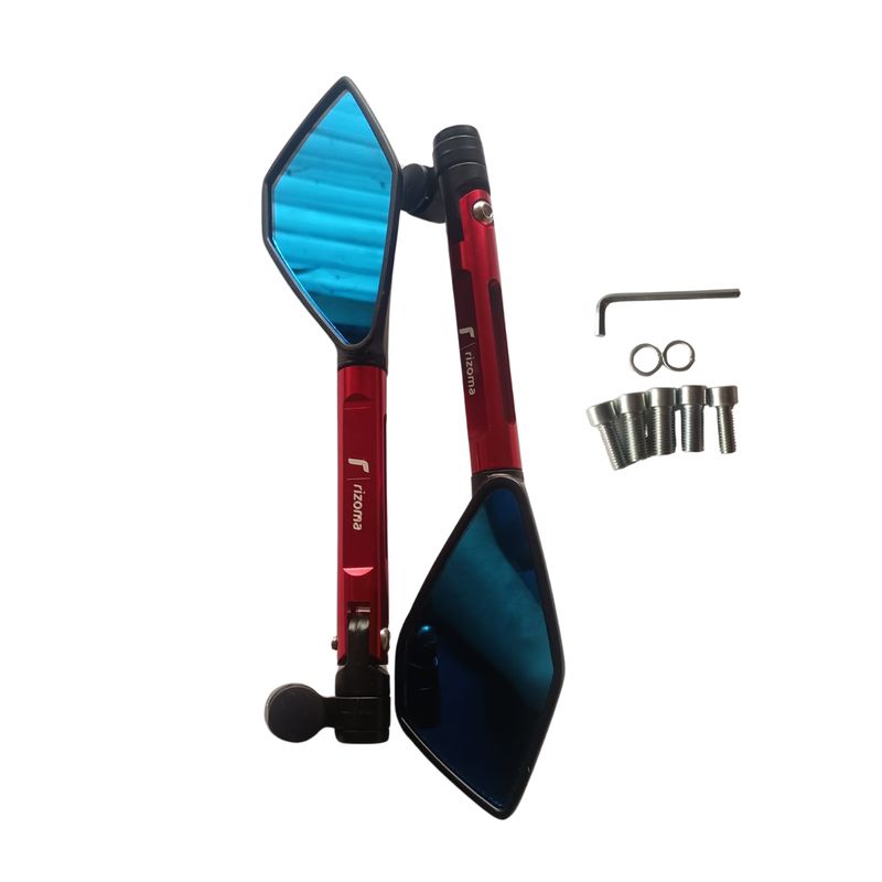 GENERICO - Espejos Rizoma 5 Puntas Vidrio Grande Universal Moto