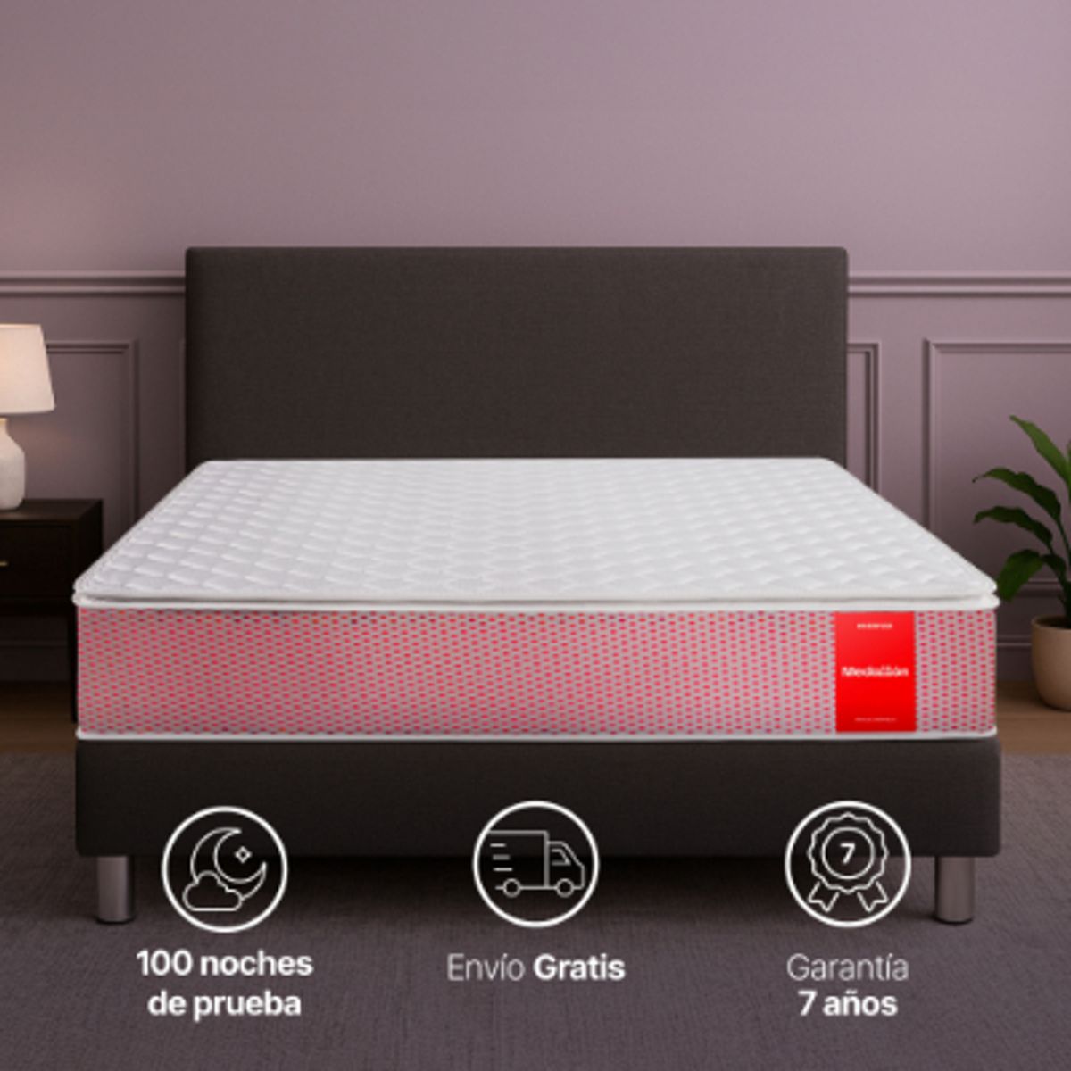 ESSENZA - Colchon Queen 1.6 m Medallon Resorte Bonell - Better Essenza Colchones