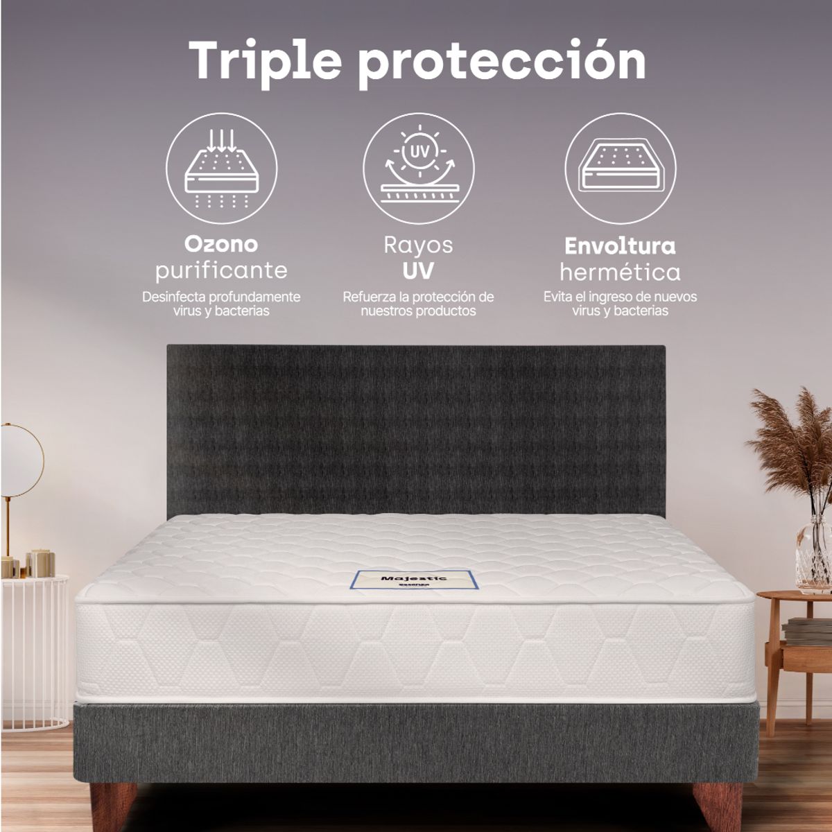 ESSENZA - Colchon Sencillo 1.0 m Majestic - Good Essenza Colchones