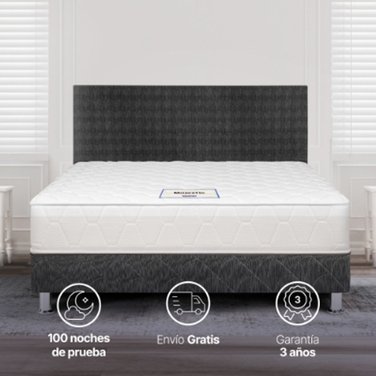 ESSENZA - Colchon Sencillo 1.0 m Majestic - Good Essenza Colchones