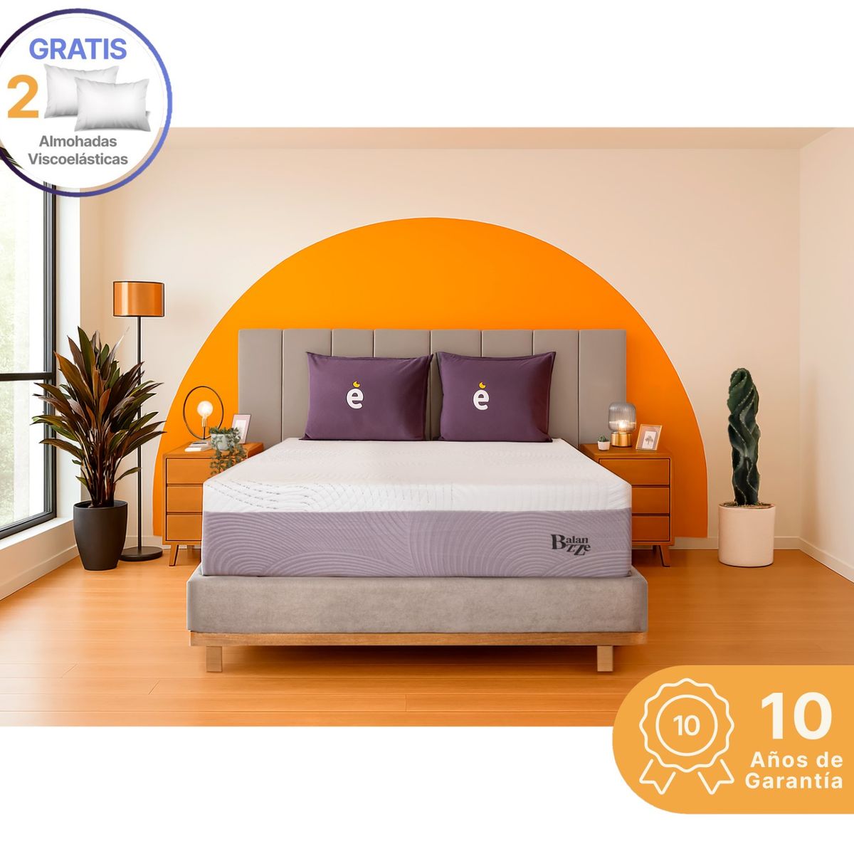 ESSENZA - Colchon Queen 1.6 m +2 Almohadas Royal Balanzze Essenza Colchones