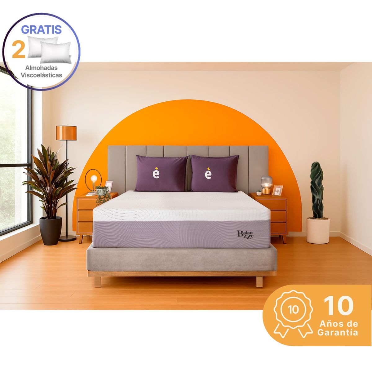 ESSENZA - Colchon Queen 1.6 m +2 Almohadas Royal Balanzze Essenza Colchones
