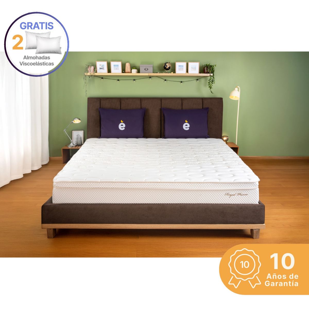 ESSENZA - Colchon King 2.0 m +2 Almohadas Royal Prince Top Essenza Colchones