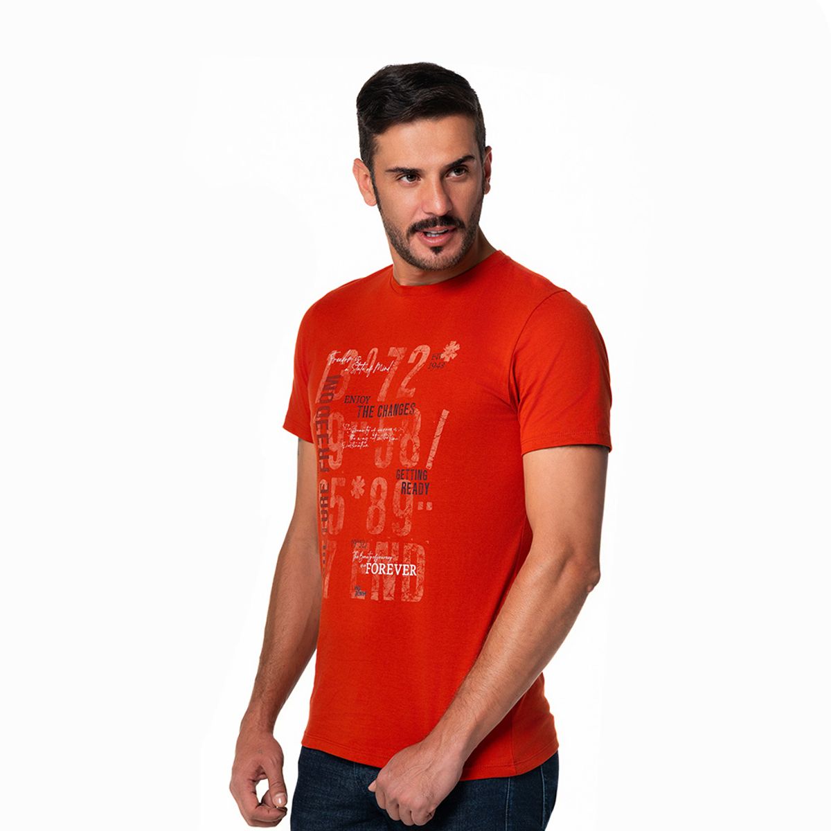 LEC LEE - Camiseta Básica Hombre Lec Lee Terracota