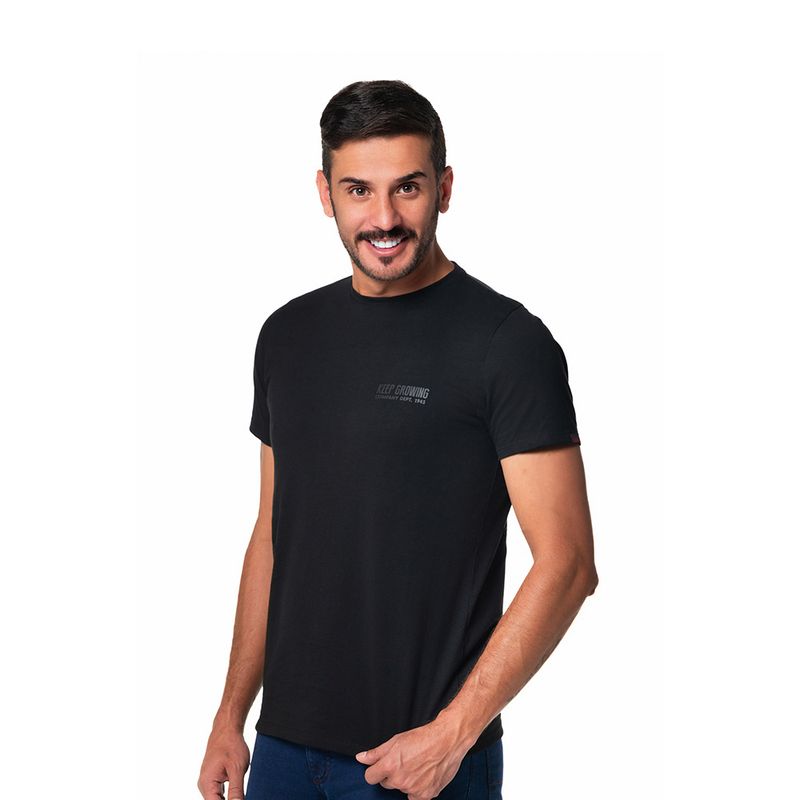 LEC LEE - Camiseta B?sica Hombre Lec Lee Negra Negro/XL
