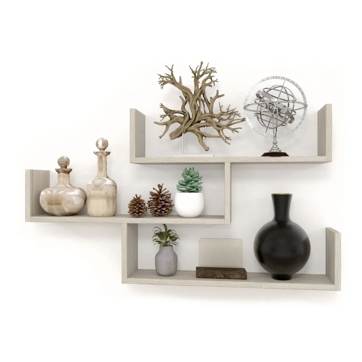 GENERICO - Repisa Flotante Modelo C-38  Decoración Moderna Minimalista