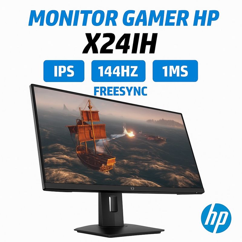 HEWLETT PACKARD - Monitor Gamer HP X24ih 238” FHD IPS 144Hz 1ms FreeSync