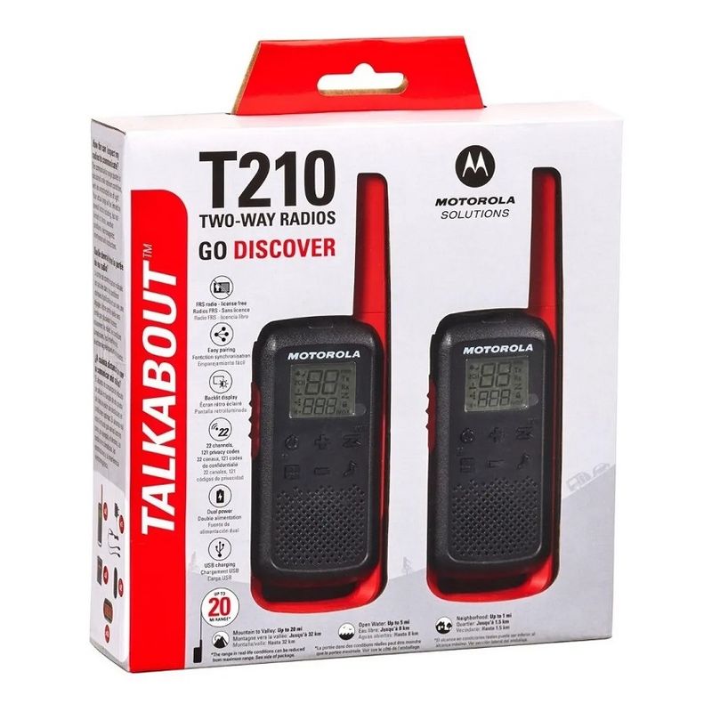 MOTOROLA - Par Radios Walkie Talkie Motorola T210 100% Original