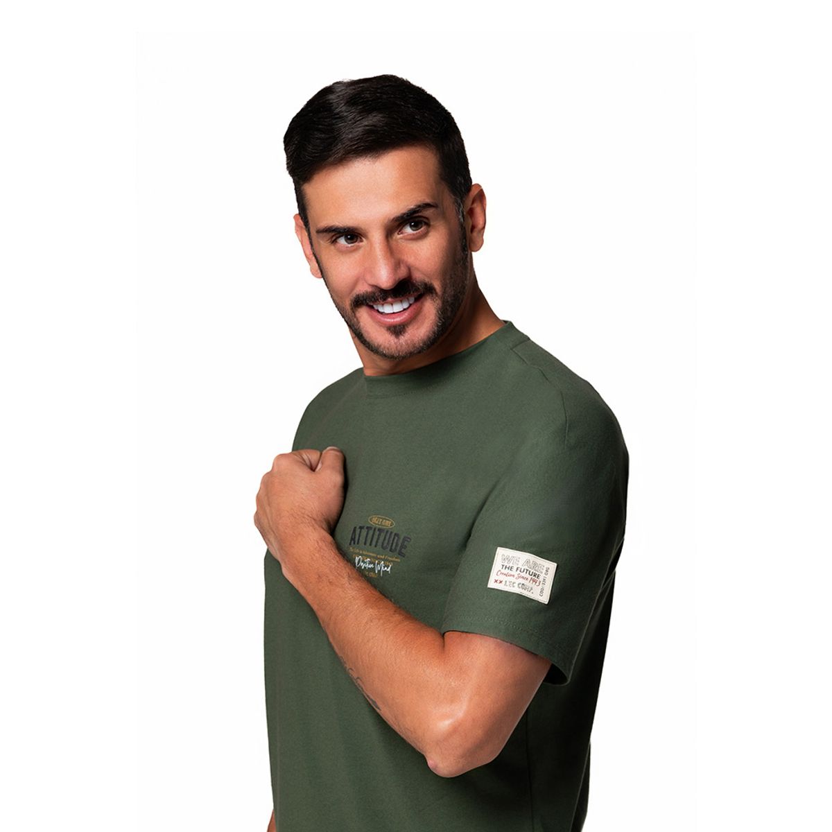 LEC LEE - Camiseta Basica Hombre Lec Lee Verde