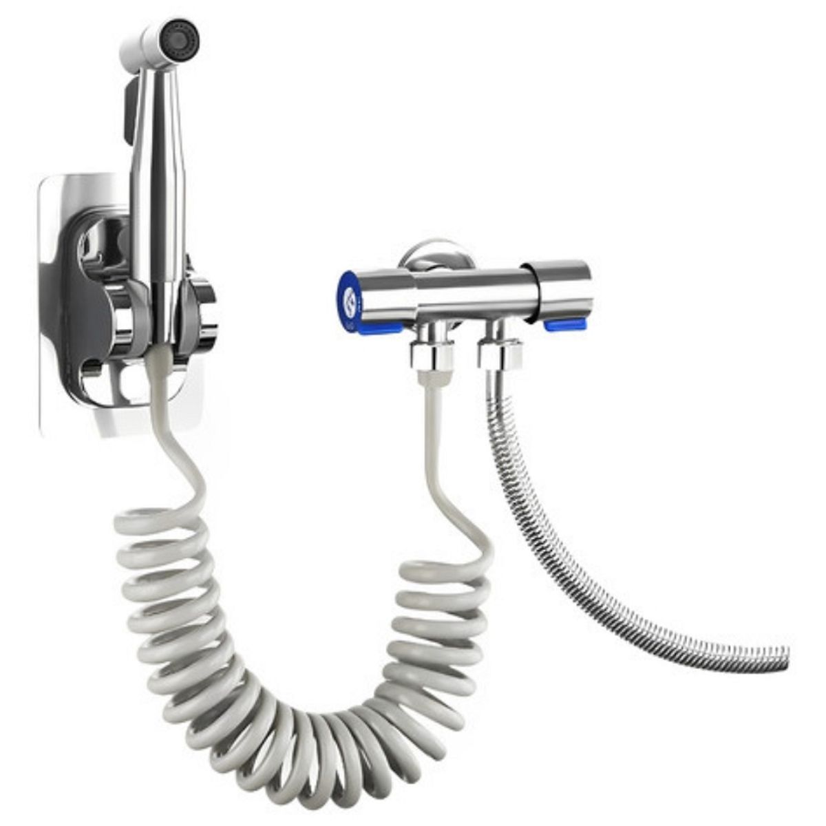 GENERICO - Kit Ducha Bidet Sanitario Acero + Manguera + Soporte