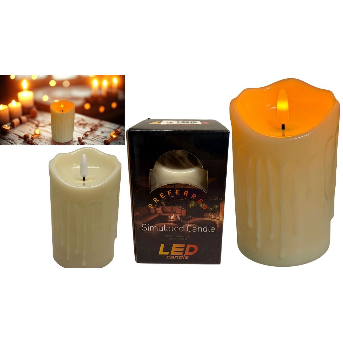 MAZUGI - Candelabros Electrónicos Veladora 12 cm Veladoras Eléctricas