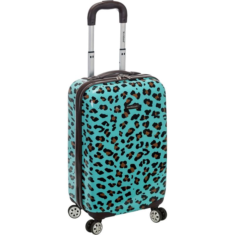 ROCKLAND - Rockland Maleta de Mano con Ruedas de 20 pulgadas Leopardo