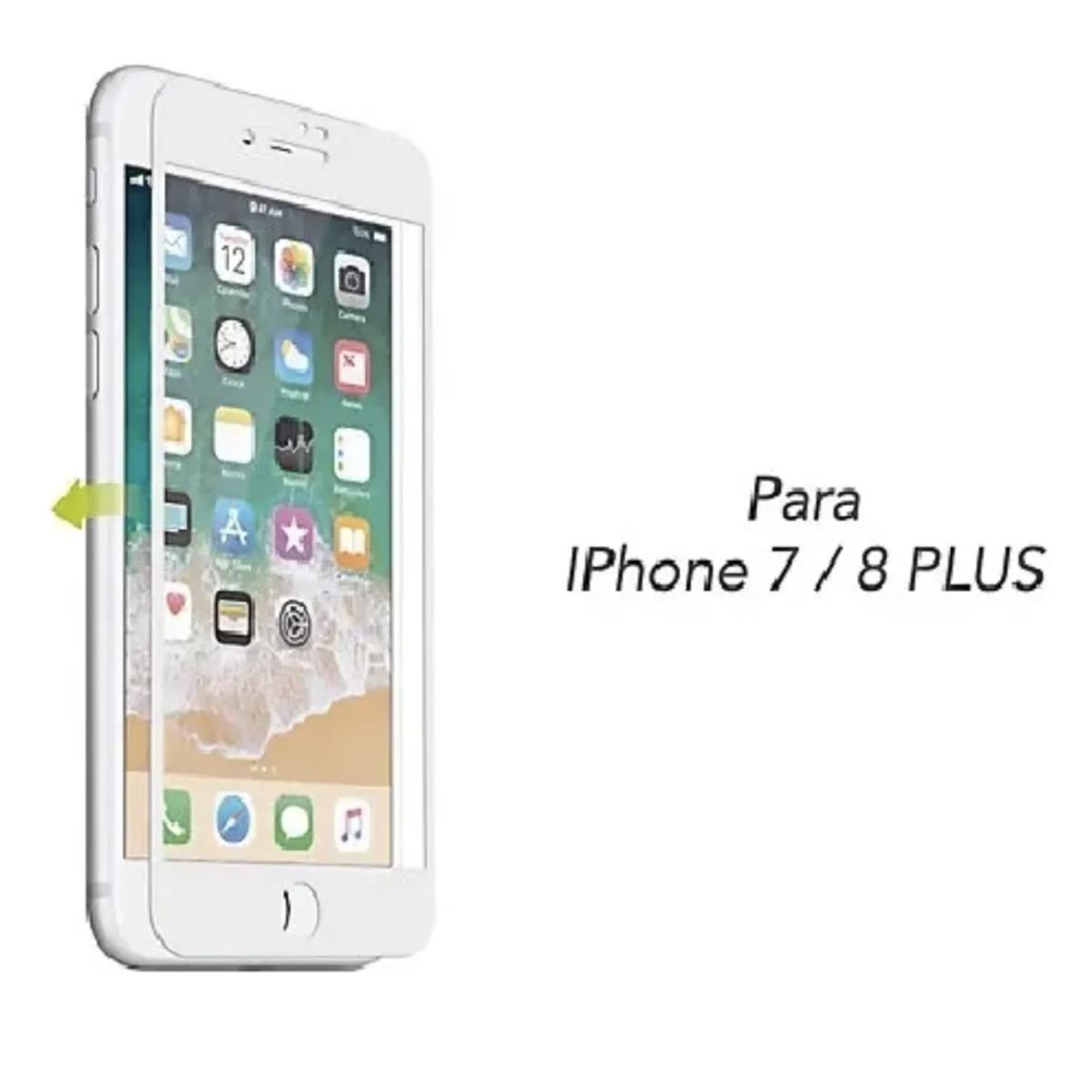 GENERICO - Vidrio Ceramico Para iPhone 7 Plus White