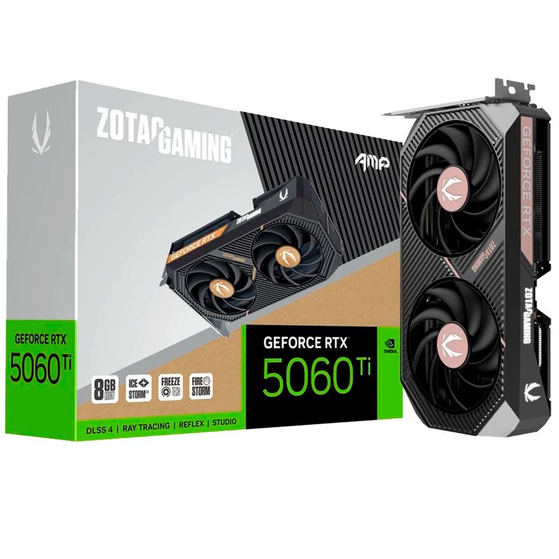 ZOTAC - Tarjeta De Vídeo Zotac GeForce RTX 5060 Ti AMP GDDR7 8GB