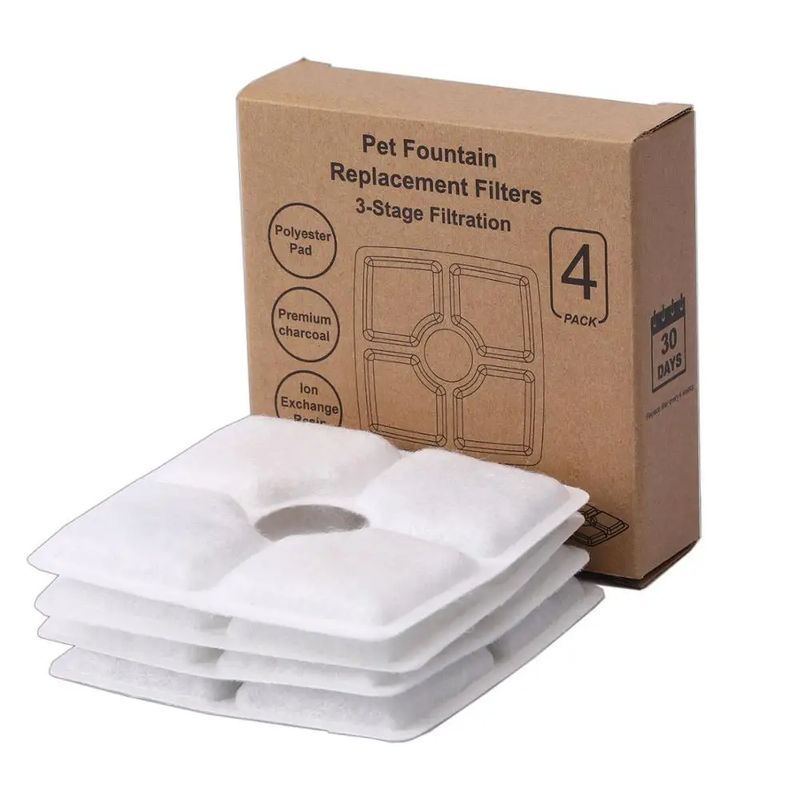 GENERICO - REPUESTO FILTRO FUENTE DE AGUA CUADRADA X 4 UN