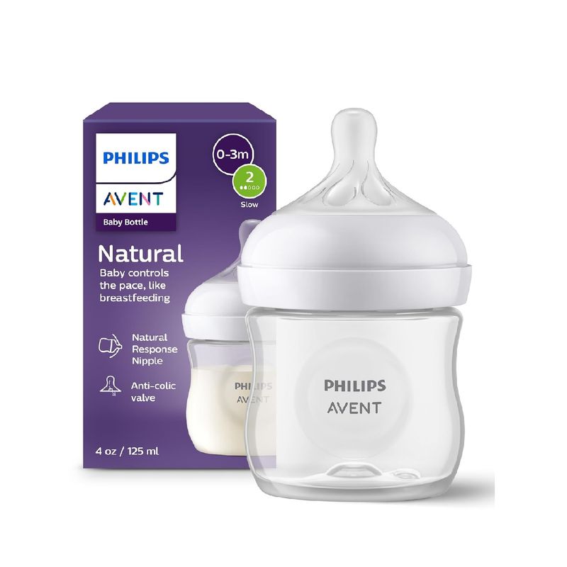 AVENT - Tetero Biberon Avent 4 Onz Anticólico Natural Response