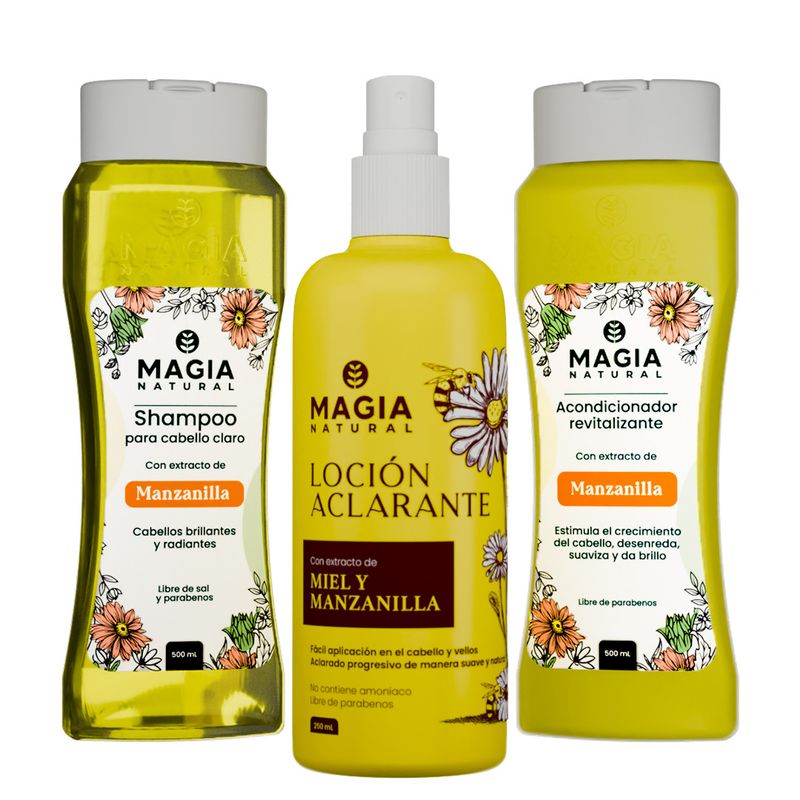 MAGIA NATURAL - Kit Aclarante Capilar 500ml - Magia Natural