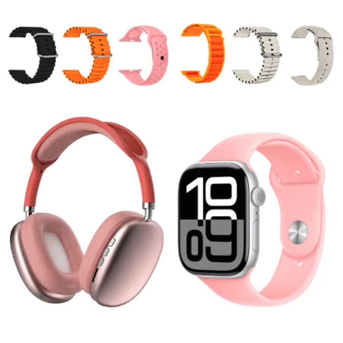 INNOVA - Smartwatch Serie 9 Vx Max Ultraplus Con Audífono 7 Pulsos Rosado