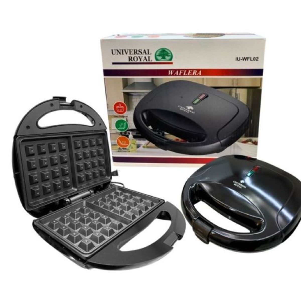 UNIVERSAL ROYAL - Waflera Electrica 2 Puestos Universal Royal 750W