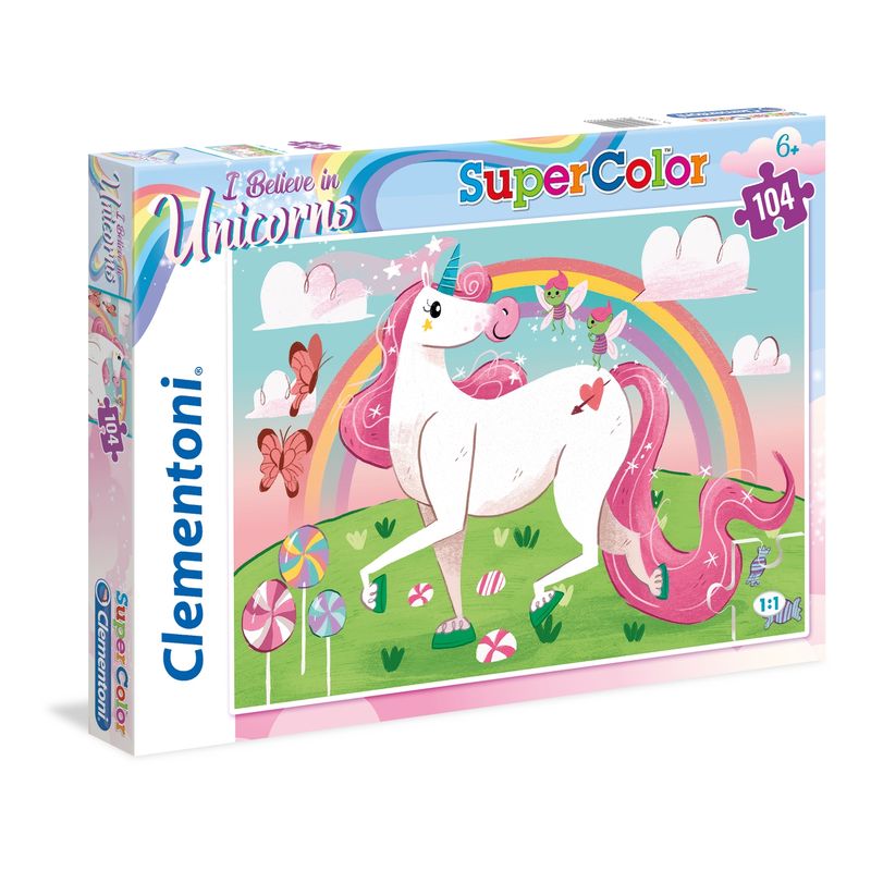 CLEMENTONI - Rompecabezas 104 Piezas Unicornios Clementoni Para Niños
