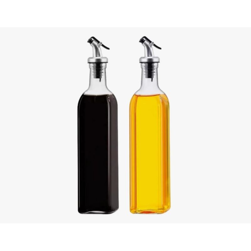 GENERICO - Botella Dispensadora en Vidrio Set X2 Aceitera