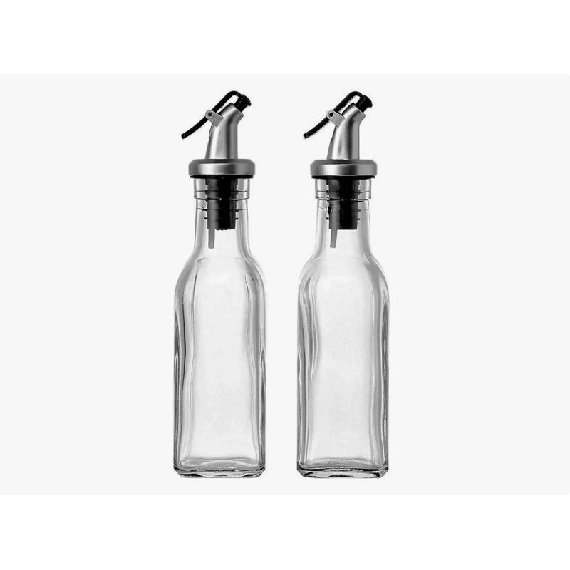 GENERICO - Botella Dispensadora en Vidrio Set X2 Aceitera