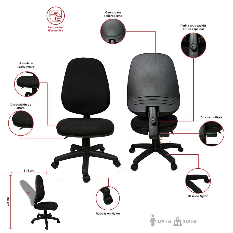 MUEBLESYA - Silla De Oficina La Ceiba