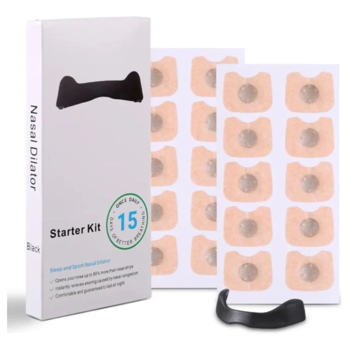 MILOPTS - Kit Tiras Nasal Dilatador Magnético Respira Sin Ronquidos