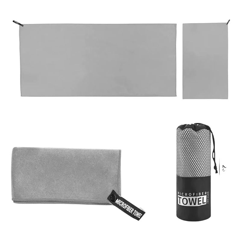 GENERICO - Set X2 Toallas Microfibra Deportiva Secado Rápido Gimnasio
