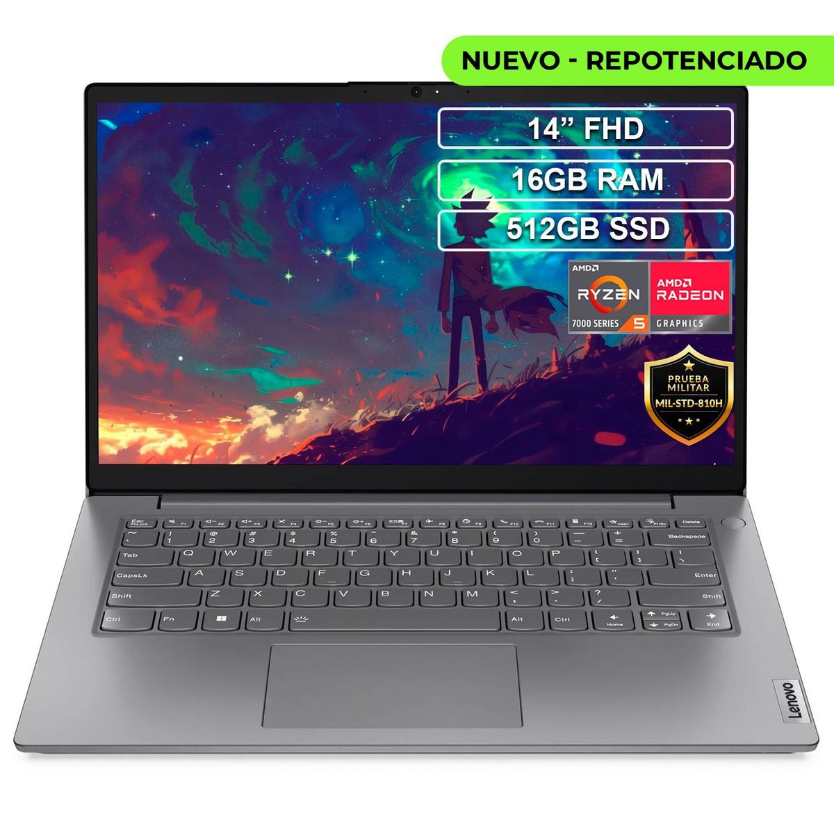 LENOVO - Portatil Lenovo V14 G4 Ryzen 5 7520U 16GB 512GB FHD 14
