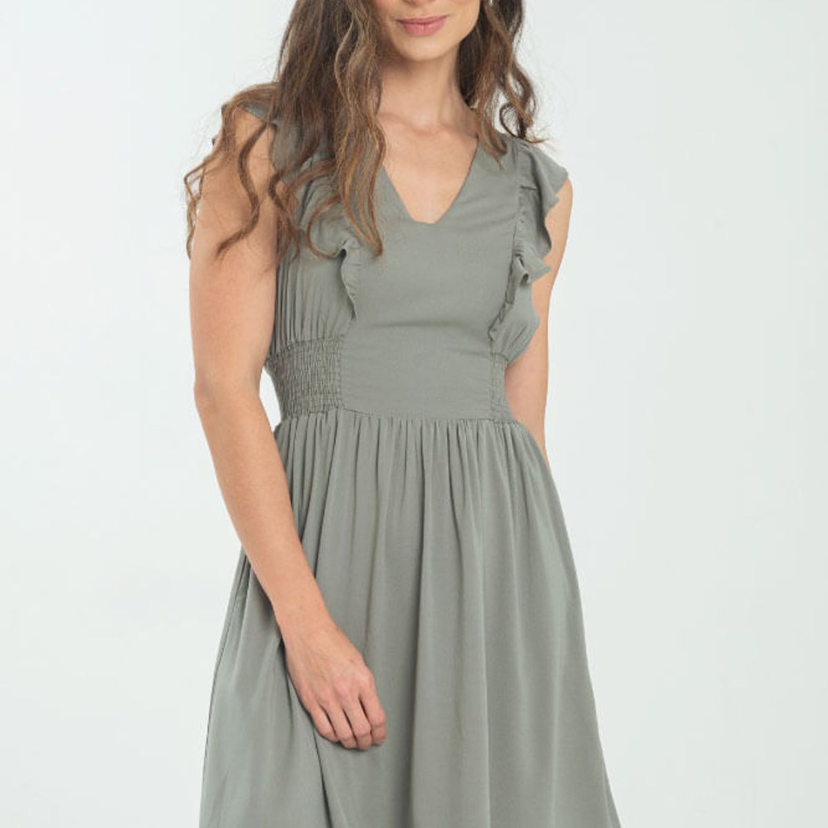 RAGGED - Vestido alma Verde salvia Ragged