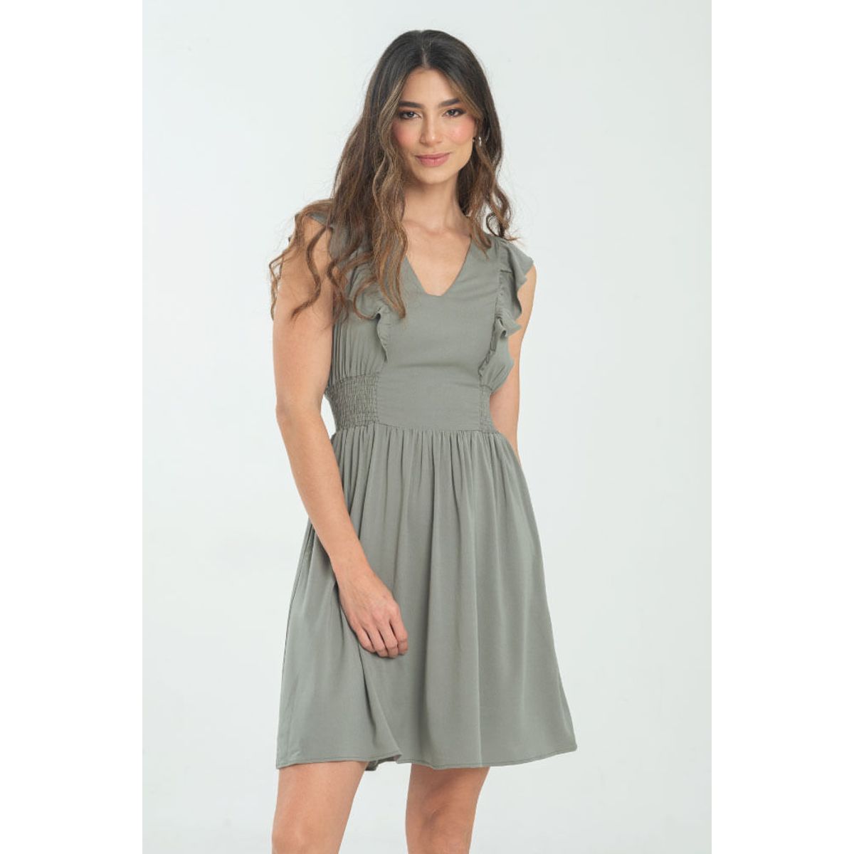 RAGGED - Vestido alma Verde salvia Ragged