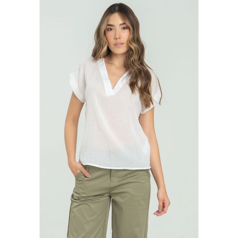 RAGGED - Blusa soft Blanco crudo Ragged