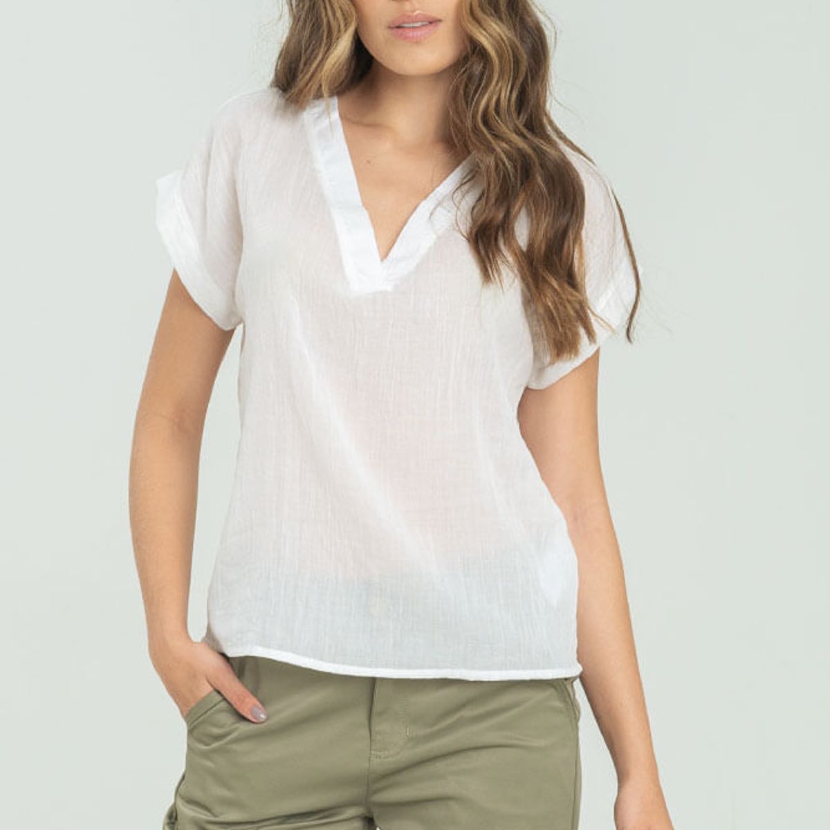 RAGGED - Blusa soft Blanco crudo Ragged.