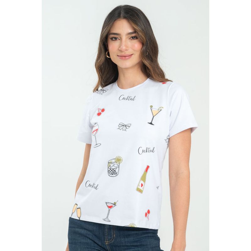 RAGGED - Camiseta cocktail Blanco Ragged