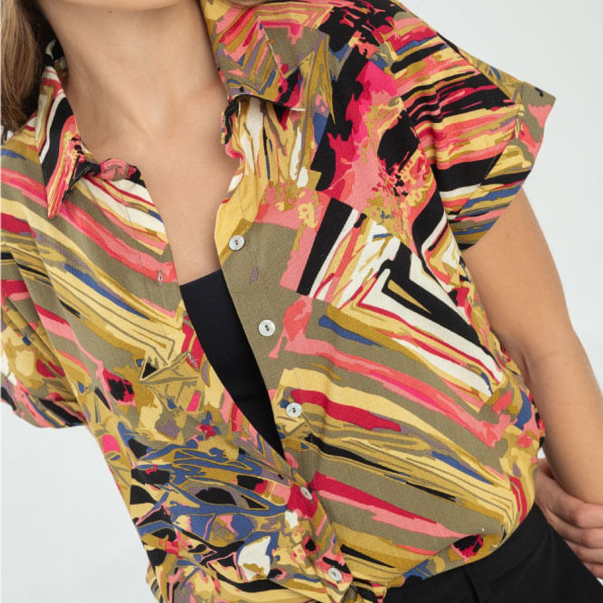 RAGGED - Camisa belthed Verde olivo Ragged.