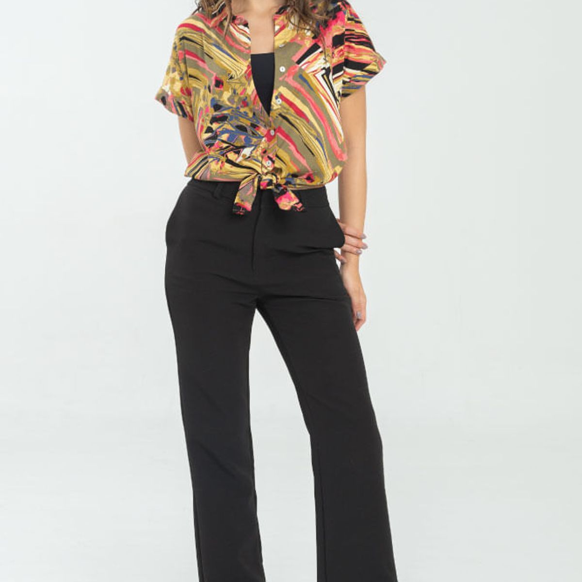 RAGGED - Camisa belthed Verde olivo Ragged.