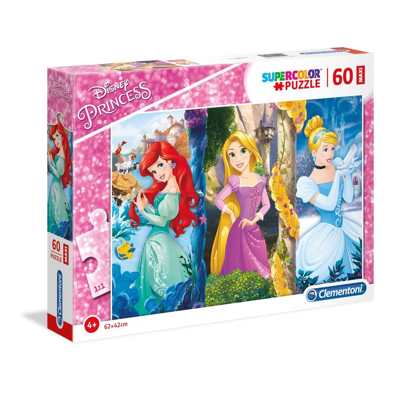 CLEMENTONI - Rompecabezas 60 Piezas Princesas Disney Para Niños