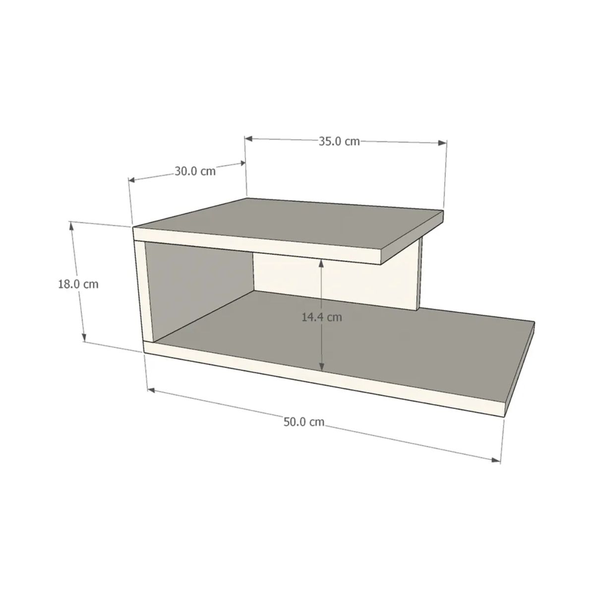 GENERICO - Set 2 Mesa De Noche Flotante Decoración Mínimalista Mod M-01