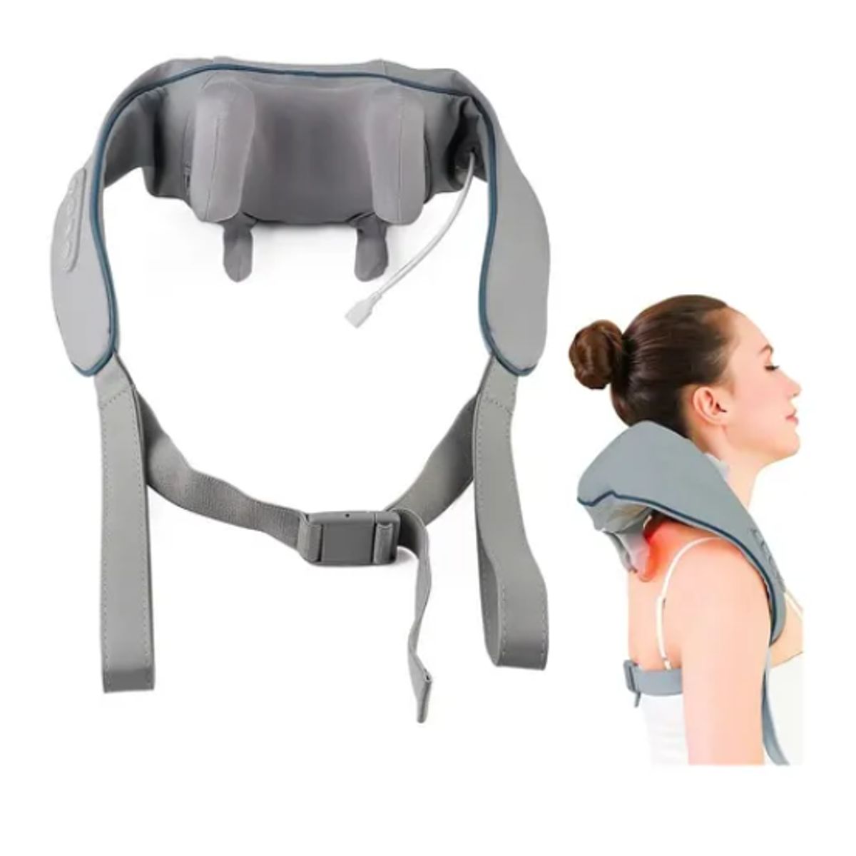 INNOVA - Masajeador De Cuello Antiestres Recargable Alto Confort Calefacción