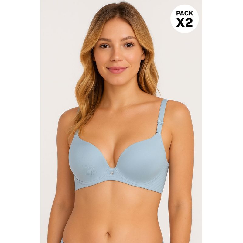 LILI PINK - Brasier en microfibra paquete x2 con tecnología corte lasér